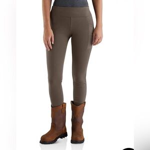 Carhartt Women's Force Fitted lightweight Utility Leggings M tarmac -olive green